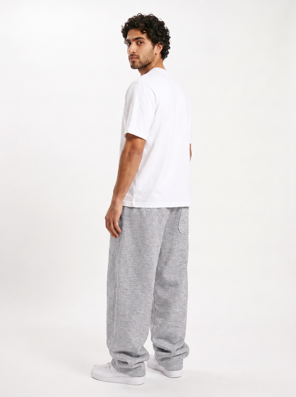 gray baggy sweatpants